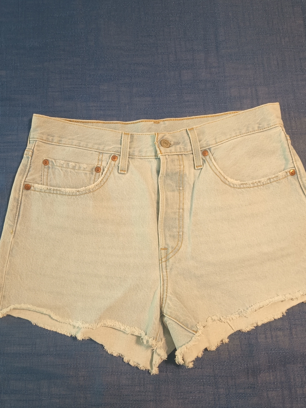 Levi's 501 High-Waist Light Wash Denim Shorts
